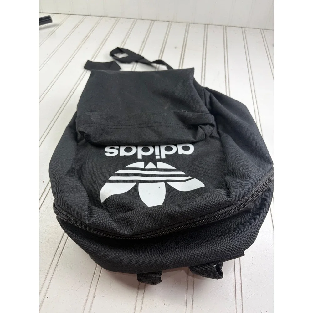 Adidas Originals Black White Logo Rucksack School Backpack Bag Unisex